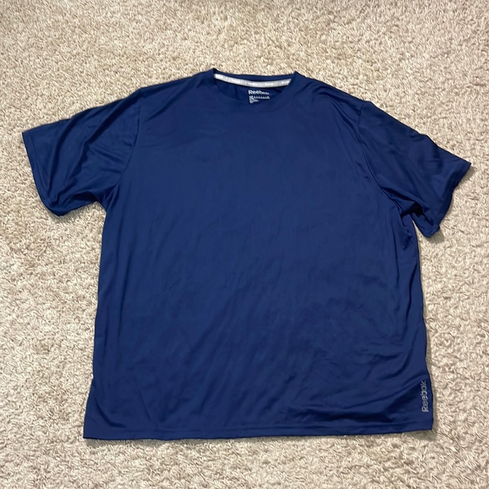 EUC Men’s Solid Navy Reebok PlayDry T-SHIRT SIZE 2XL